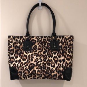 Alice + Olivia Leopard Tote - detachable WRISTLET!